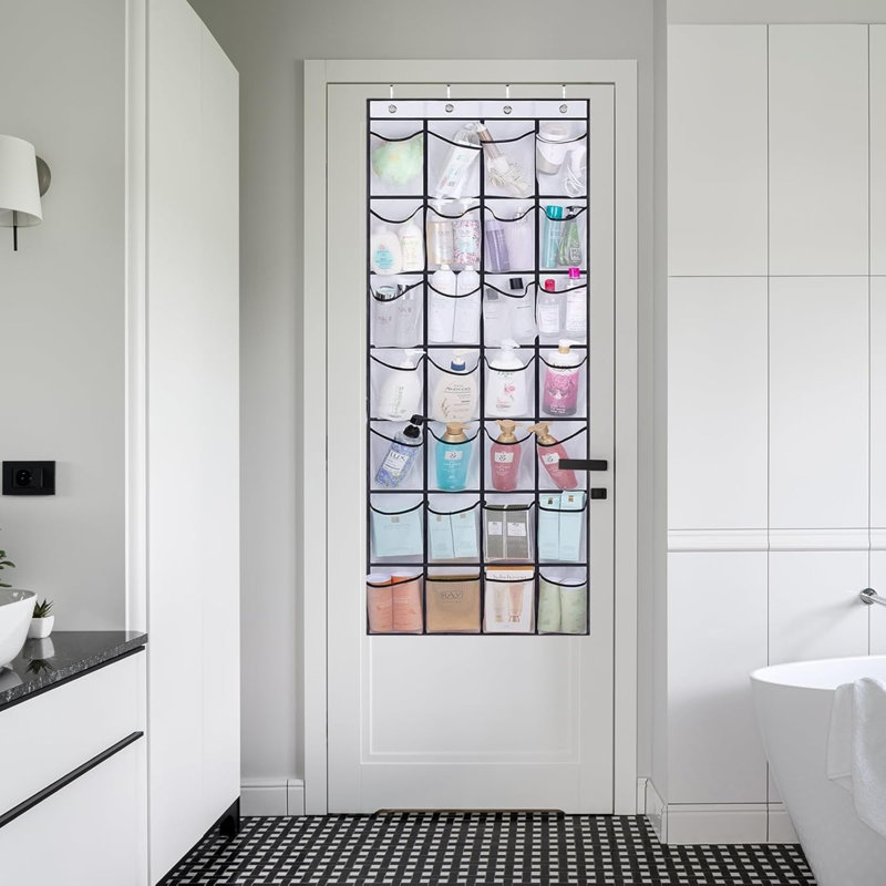 24 Pair Hanging Shoe Organizer, White