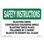 Osha Safety Instructions Sign - Blasting Siren Continuous Sounding While