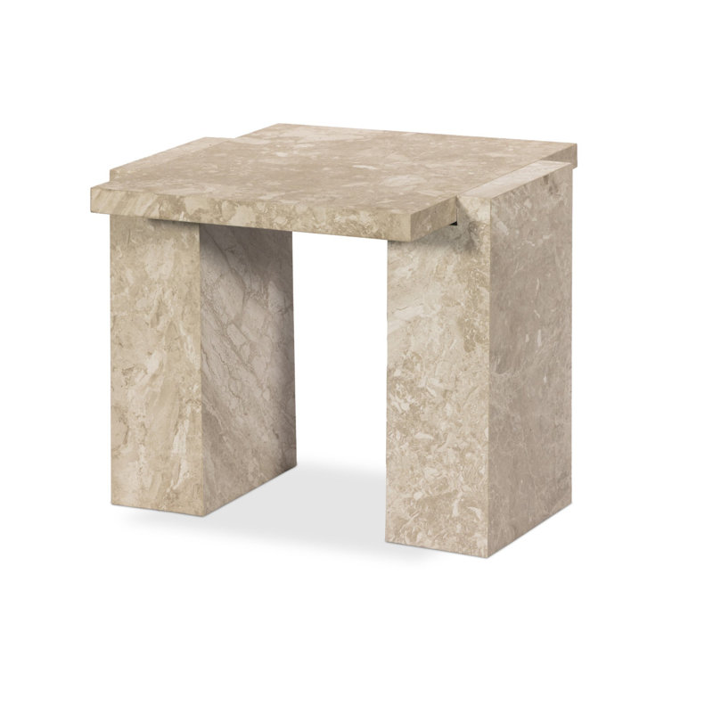 Romano Marble End Table, Lunar Marble