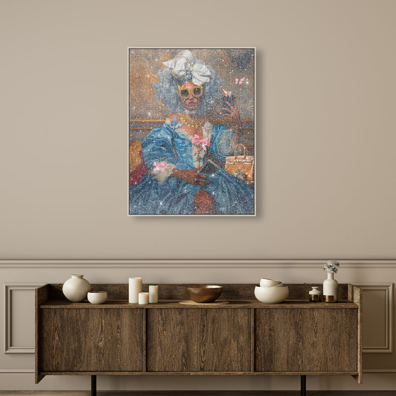 French Empress Issa Canvas People Print by Oliver Gal, 37"H x 31"W, Silver Frame