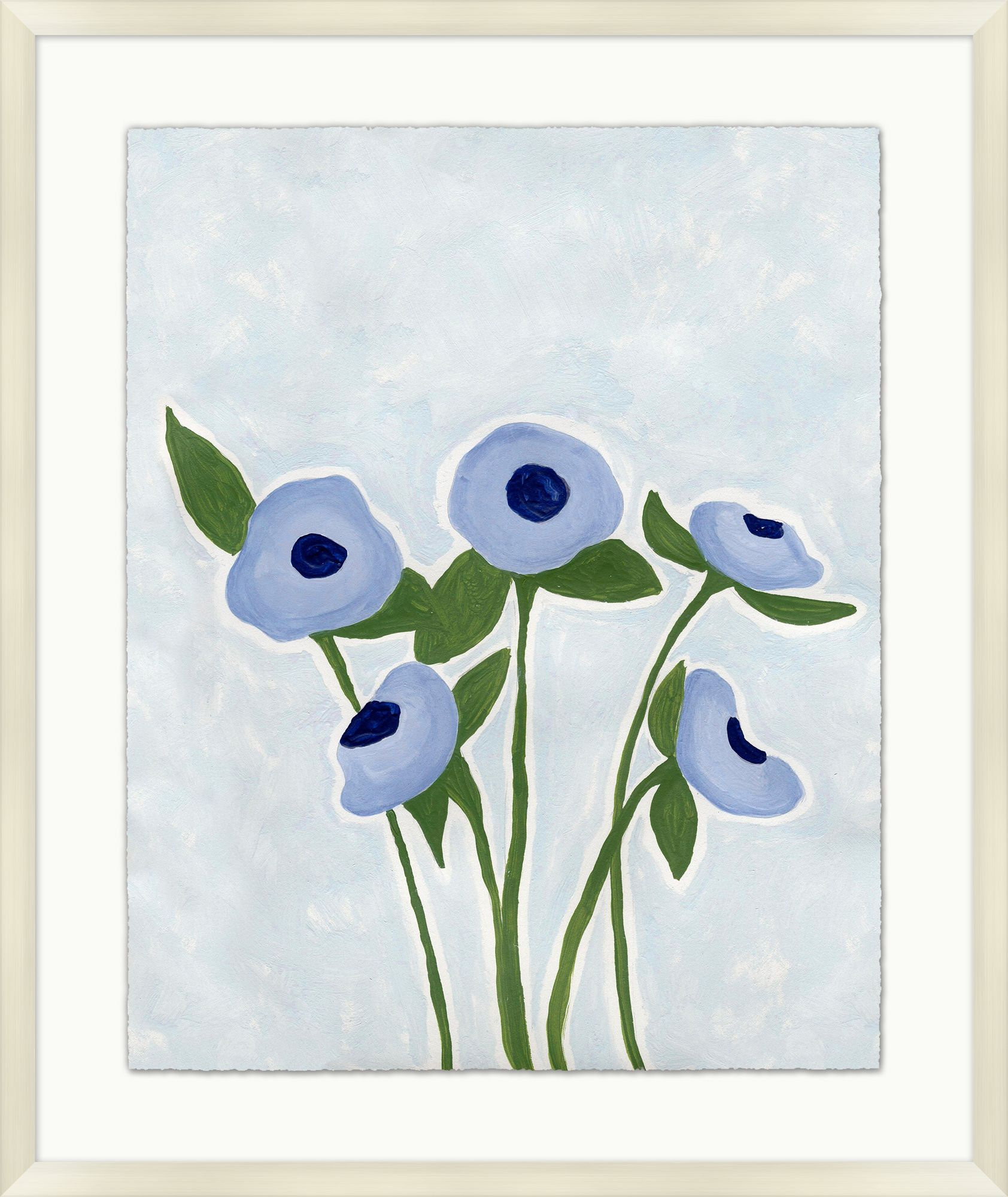 Wendover Art Group Periwinkle Floral Study 3 | Perigold
