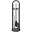 Outsunny 5 Pieces Fireplace Tools Set Metal Fireside Companion Set Silver