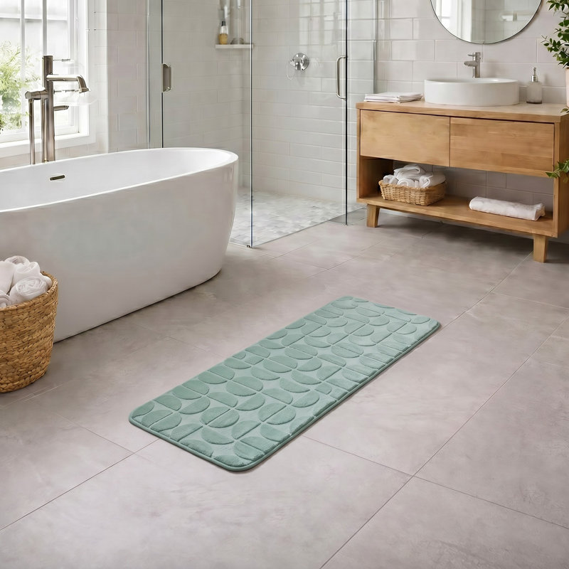Tapis de salle de bain Demi-Lune, Vert sauge