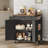 32.4" Kitchen Island with Power Outlets & Drop Leaf-1908742833