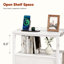 Table de chevet avec station de charge et 2 tiroirs en tissu, table de chevet avec ports et prises USB, table de bout avec tablette ouverte-122494974-129715228