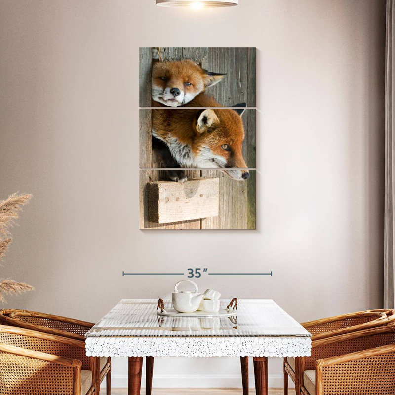 Brampt Sleepy Red Fox, 57" H x 36" W