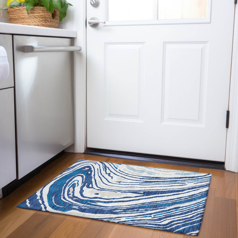Premium Machine Washable Cossette AMF1051 Swirls Rug, Rectangle 1'8" x 2'6"