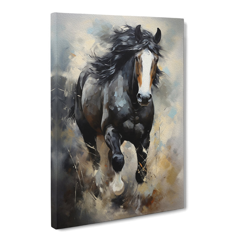 Shire Horse Expressionism - Wrapped Canvas, 50cm H x 35cm W x 3cm D