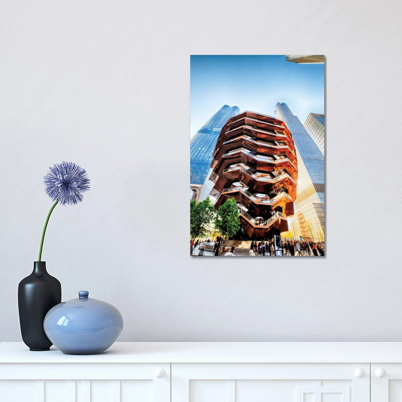 Endless Stairway, The Vessel, New York City by George Oze - Wrapped Canvas Print, 30.48 cm H x 45.72 cm W