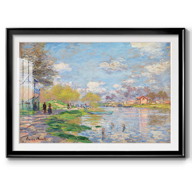 Monet, impression encadrée sur papier par Claude Monet, Noir, H 19 po x l 27 po x P 1,5 po
