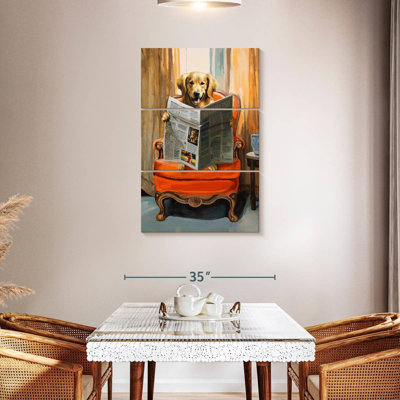 Brampt Golden Retriever Reading News