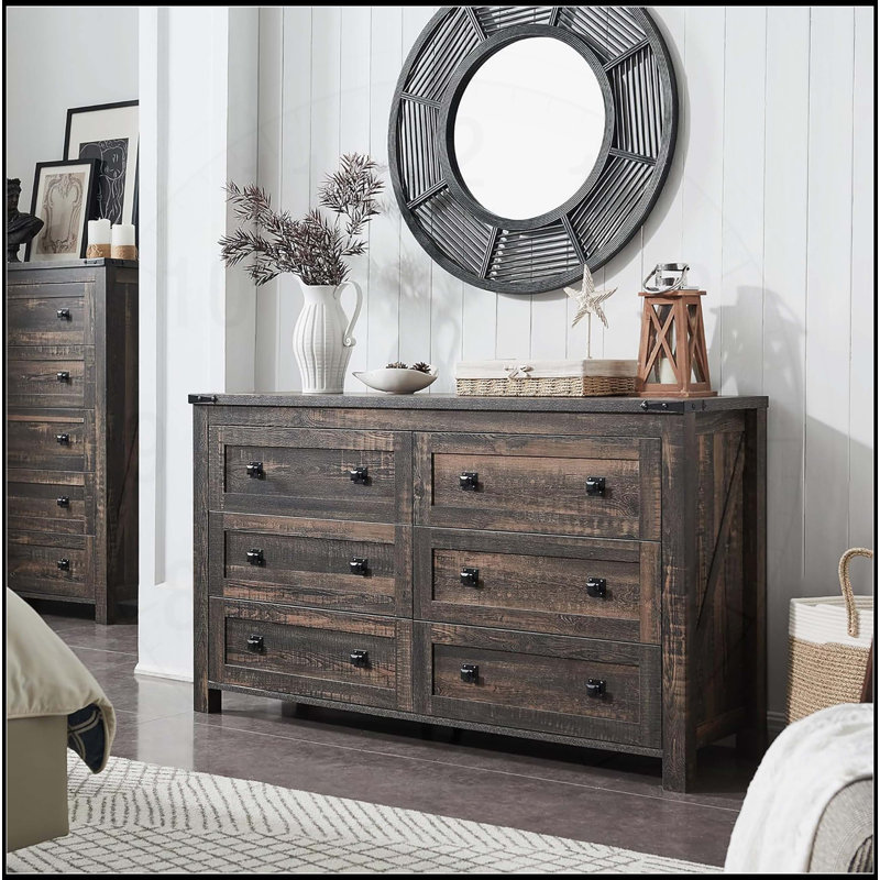 Charmante commode rustique pour la chambre à coucher et le salon, rehaussant le rangement et le style