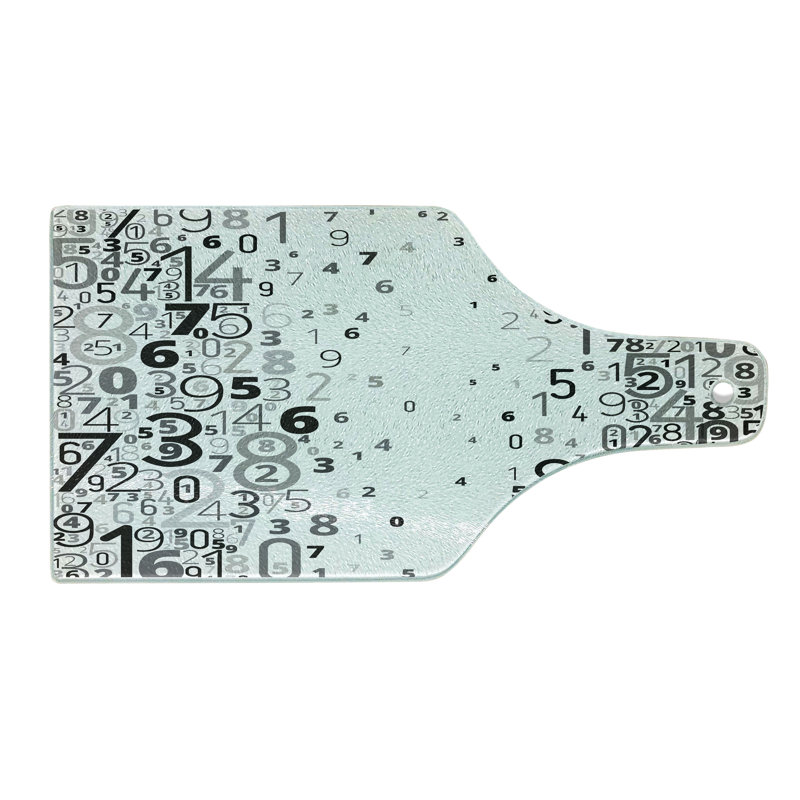 Modern Black and White Rectangular Glass Cutting Board
