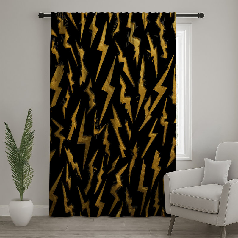 Rideaux de fenêtre dorés, voilages et voilages occultants - 1 panneau, 50" x 92" - 1 Panel, Blockout