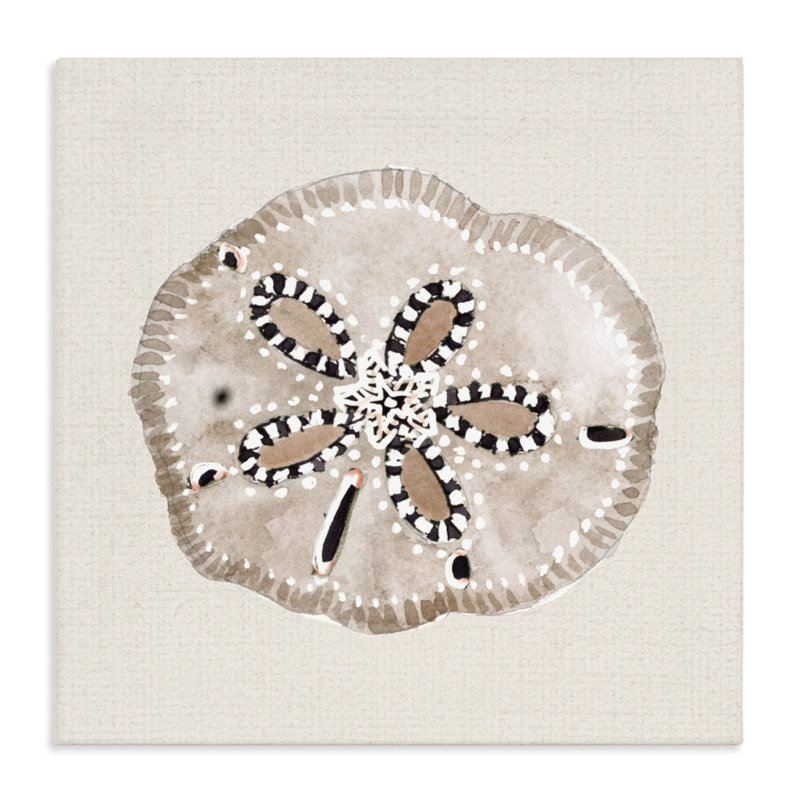 Toile de couleur sable taupe et beige, design par Lanie Loreth, H 17 po x l 17 po