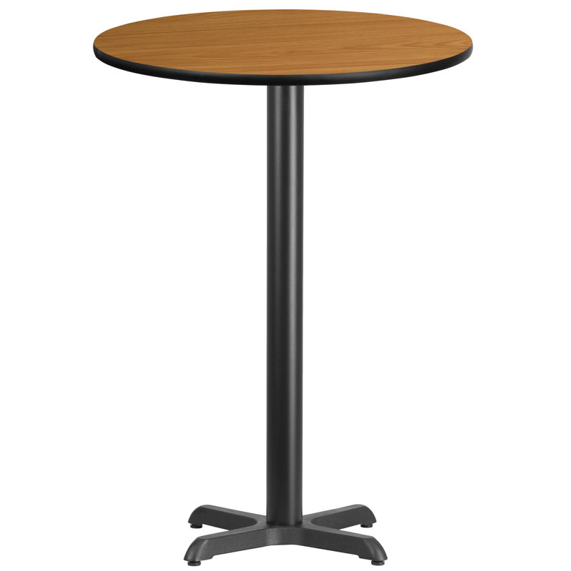 Plateau de table rond en stratifié Carrus, H 43,13 po x l 30 po x P 30 po, Naturel