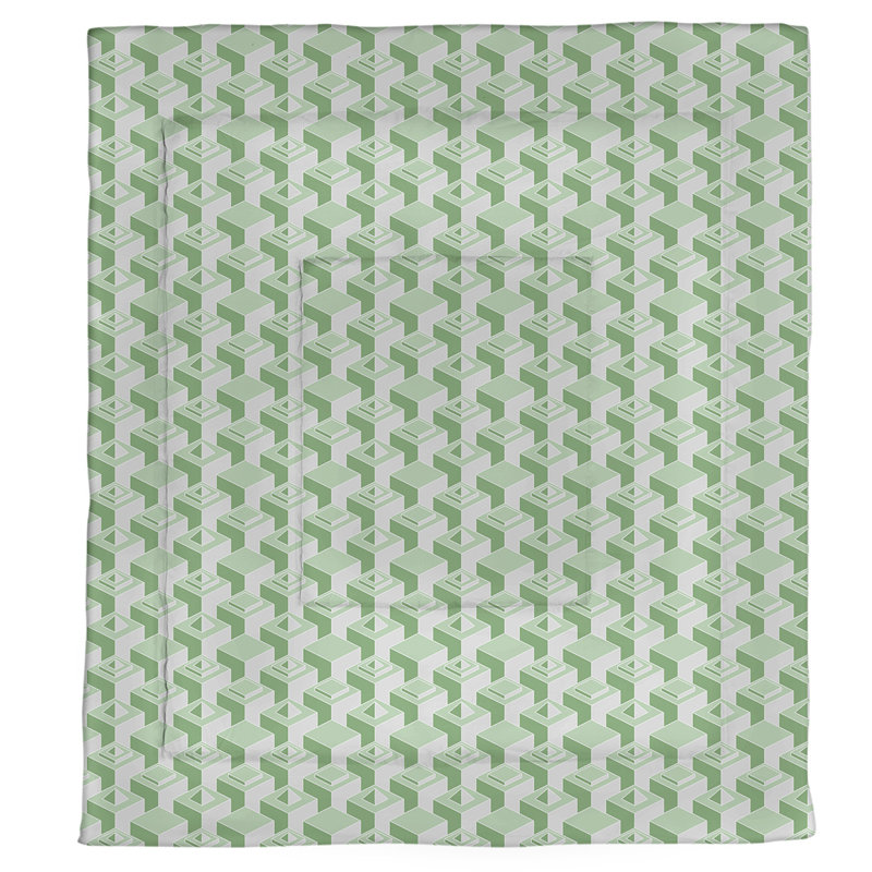 Édredon simple réversible en microfibre à motif de gratte-ciels à deux couleurs, Édredon pour lit simple