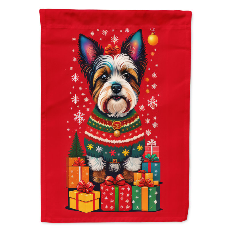 Drapeau de jardin en polyester de 15,5 po x 11,25 po Biewer Terrier