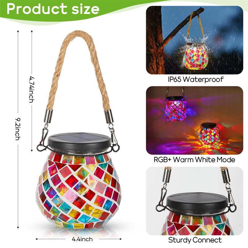 Lizette Solar Powered Outdoor Lantern
