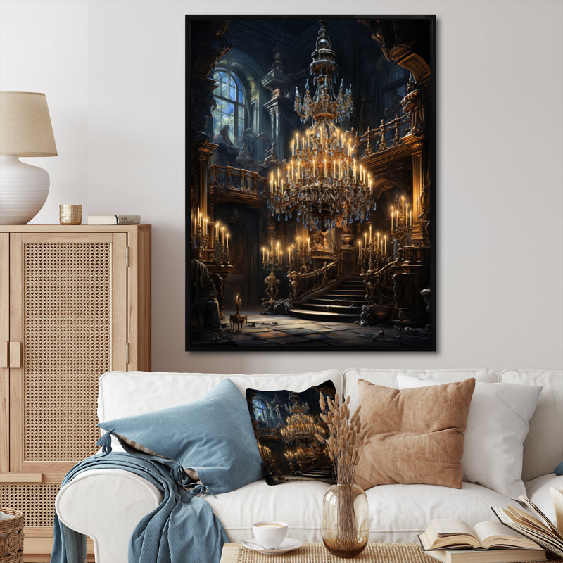«Inayaah Baroque Dramatic Splendor II», reproduction sur toile, H 20 po x l 12 po x P 1 po, Cadre flottant noir