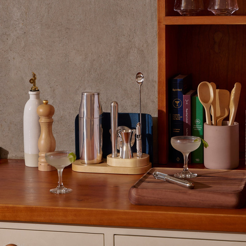 Ensemble de bar complet Caraway avec rangement offert, bleu marine, Marine