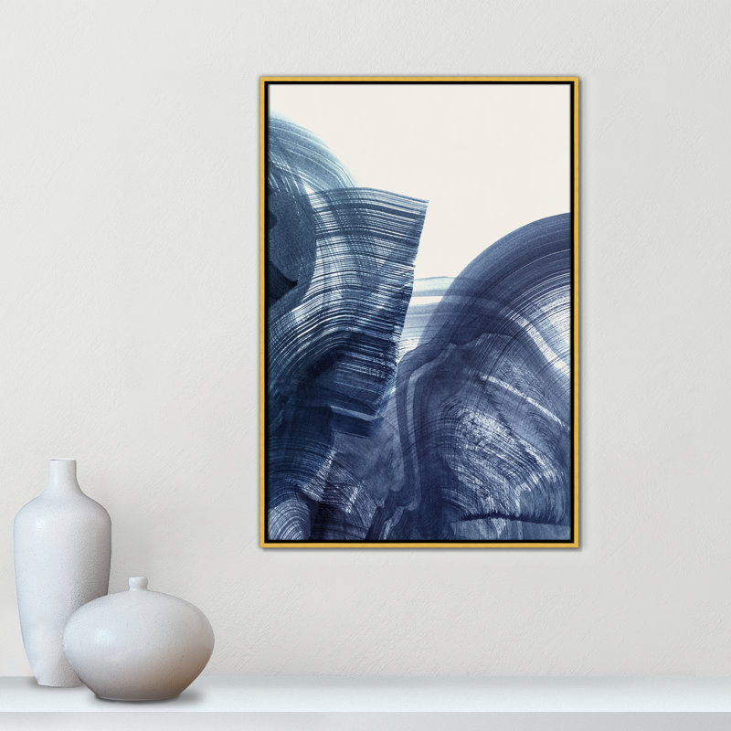 Indigo Crescendo II, impression par , H 37,5 po x l 25,5 po, Flotteur doré