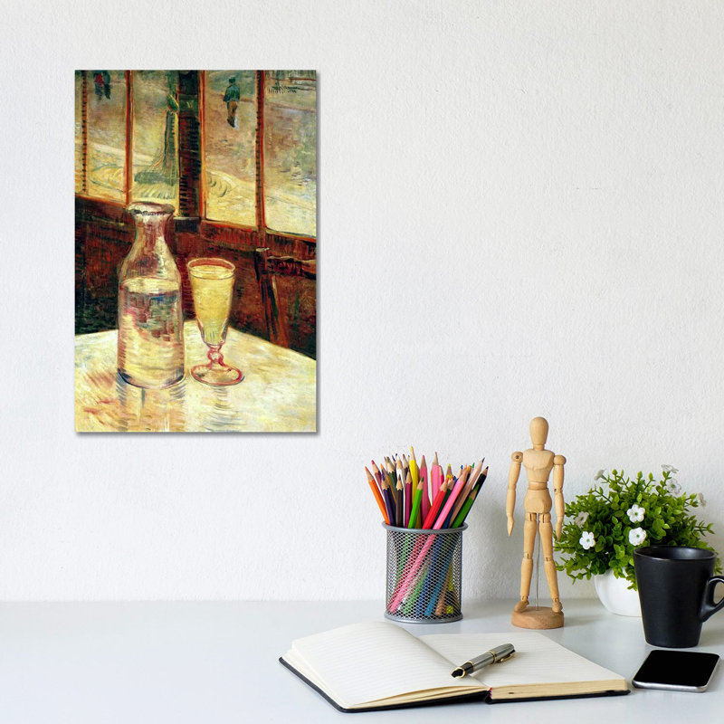The Still Life With Absinthe by Vincent Van Gogh - Wrapped Canvas Painting, 30.48cm H x 20.32cm W x 1.905cm D