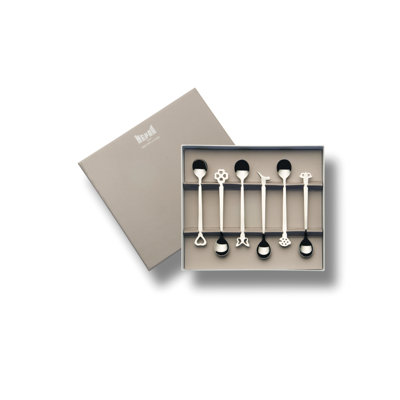 Evento Gift Box - Stainless Steel Espresso Spoon Set - 6 Pcs.