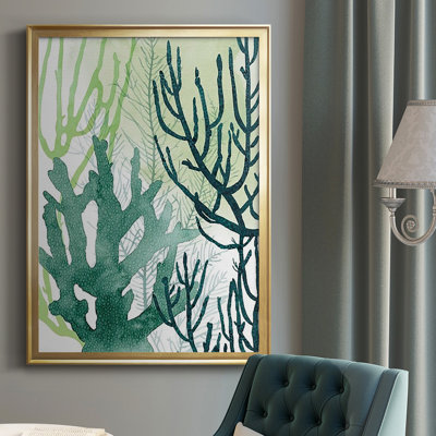 Corail texturé I, reproduction encadrée de qualité supérieure - prête à être accrochée