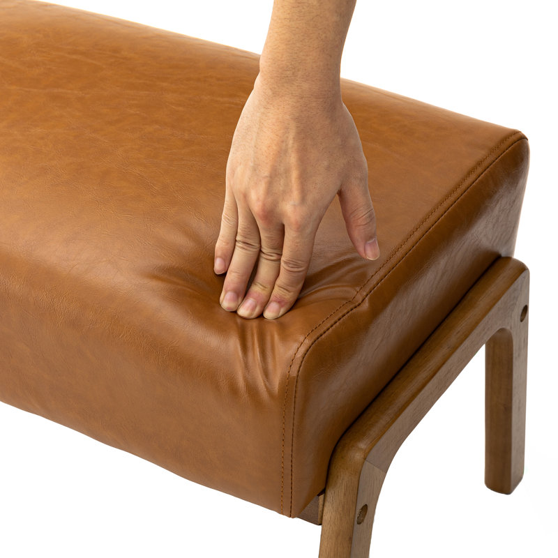 Solid + Manufactured Wood Accent Stool, Yellow