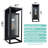 Outdoor Wall Sconce Rectangular Metal Frame And Ribbed Tempered Glass Shade Waterproof