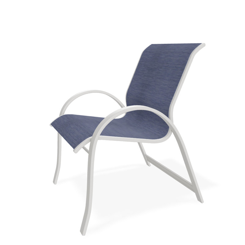 Fauteuil de salle à manger empilable Hiraku, Rivière, Neige