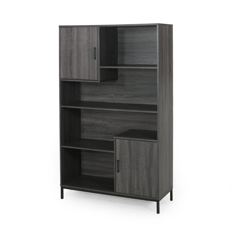 Lilliyan Storage Bookcase, Dark Grey