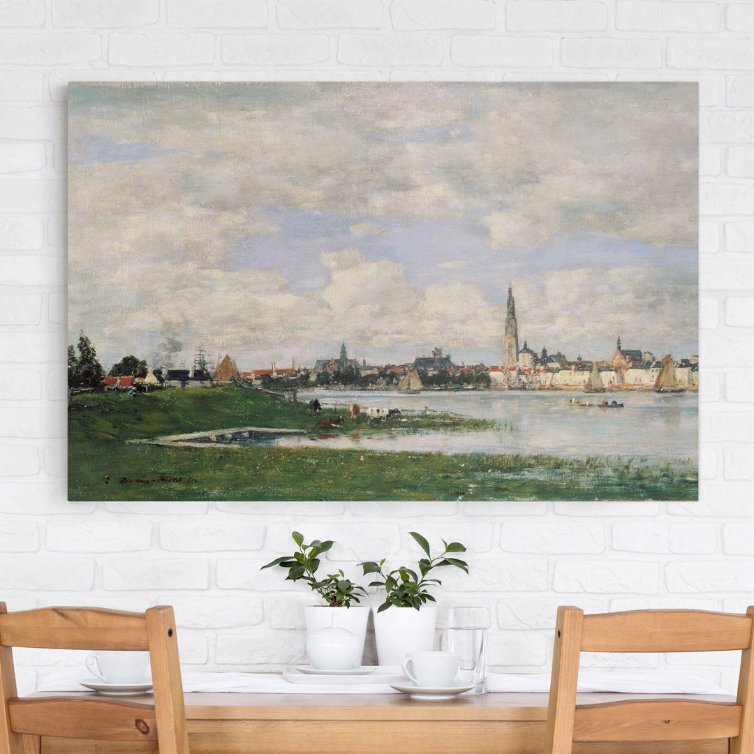 Leinwandbild Blick auf Antwerpen von Eugène Boudin