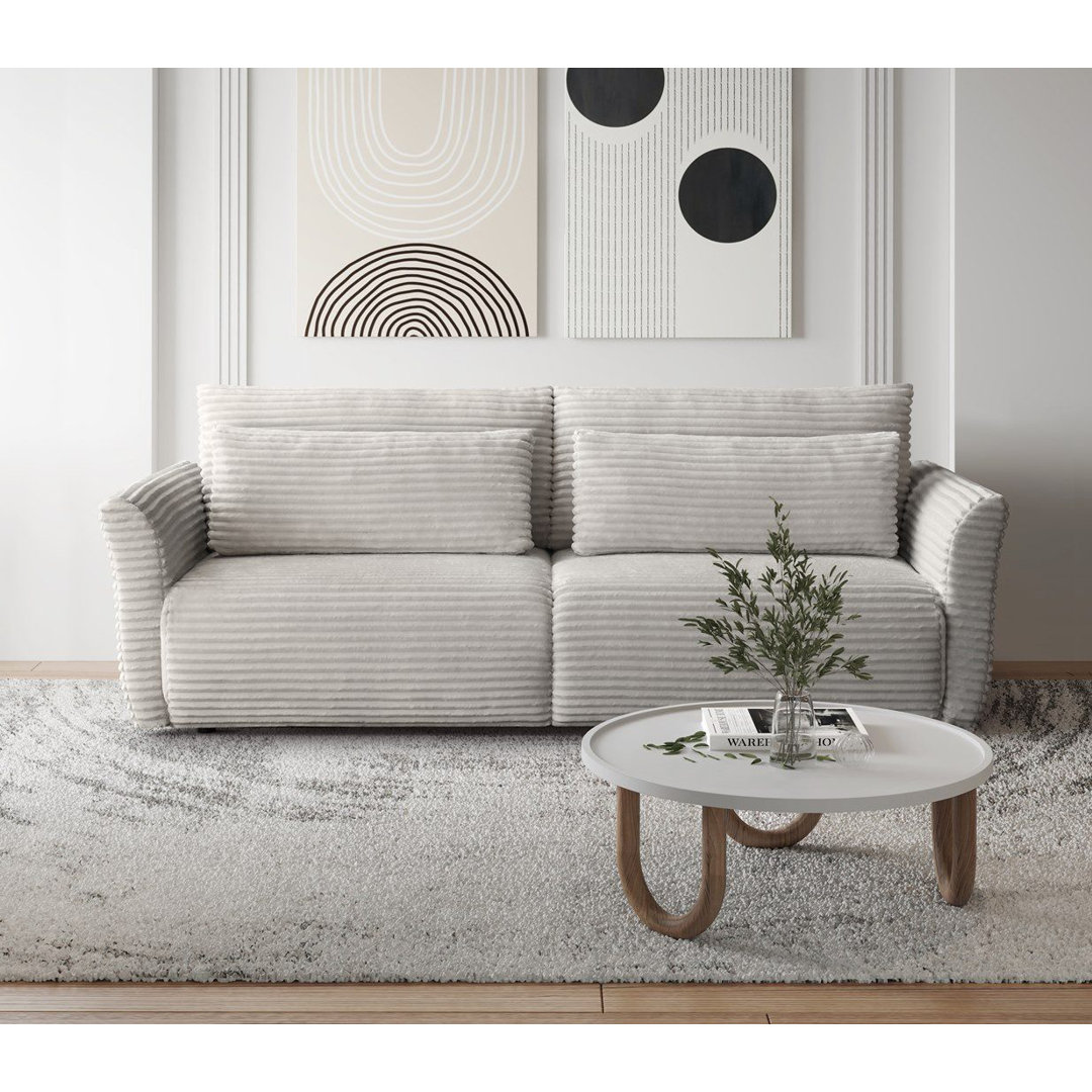 3-Sitzer Cord Schlafsofa Neils mit bettkasten