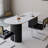 Black Oval Solid Wood Dining Table-108073093