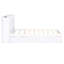 Lit double pleine grandeur avec tablettes coulissantes et lit gigogne simple en bois blanc pour une aire de repos romantique