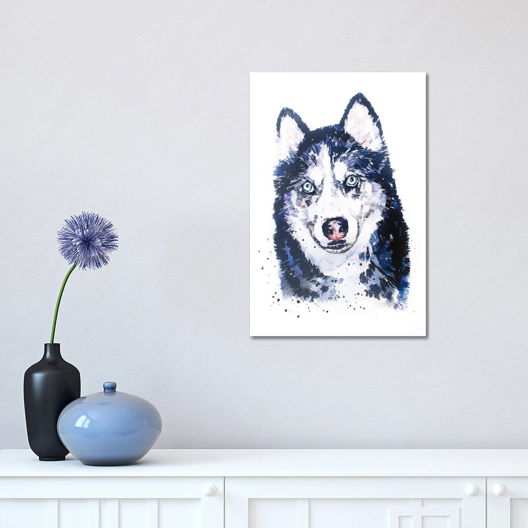 Siberian Husky by EdsWatercolours - Wrapped Canvas Gallery-Wrapped Canvas Giclée
