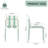 Stackable Patio Dining Chairs, Pp Metal Modern 4 Pack For Patio Dining