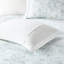 Édredon pour grand lit blanc - coton, broderie foncée, superbe look 200tc