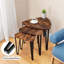 Ensemble de 3 tables basses gigognes industrielles avec tables de bout empilables et tables de chevet rétro pour le bureau à domicile
