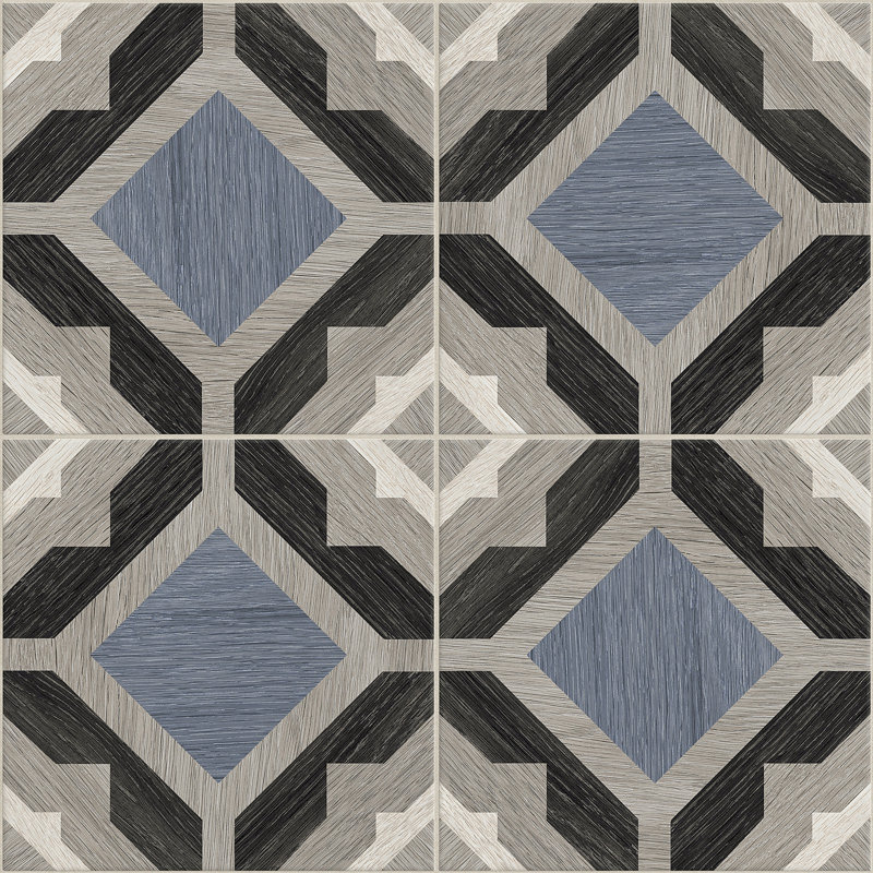 Carreau de porcelaine 8 po x 8 po Castaic, bleu