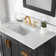 Gazsi 36" Single Bathroom Vanity Set with Grain White Engineered Stone Countertop without Mirror