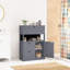 Armoire de rangement moderne à 3 tiroirs avec tablette réglable et présentoir ouvert-1472184486