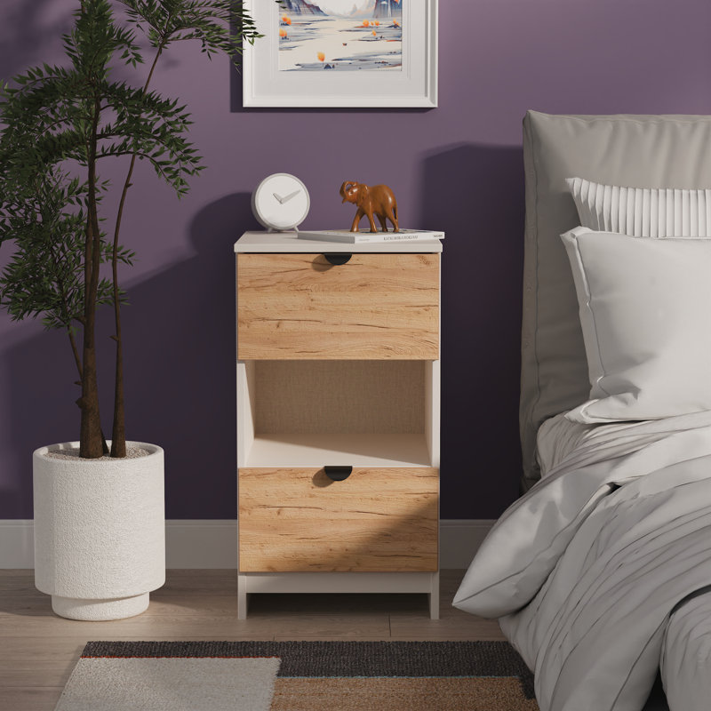 Suruchi 37cm W Manufactured Wood Bedside Table
