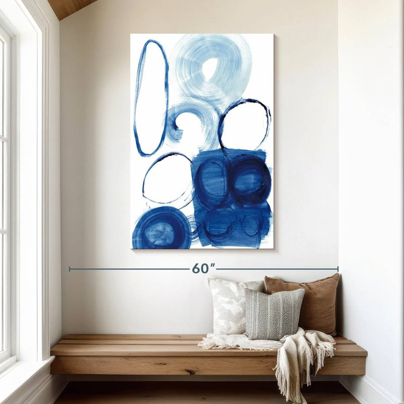 Avery Blue Circle Study I, 48" H x 32" W