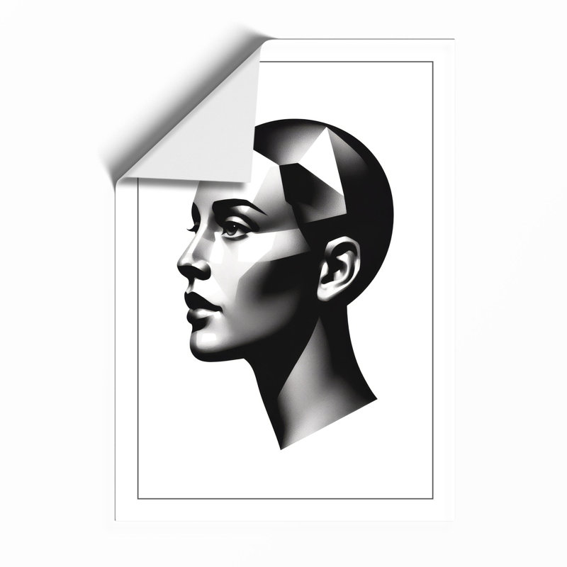Profile Geometric - Framed Print, A3 - 42.0 x 29.7 cm, Unframed
