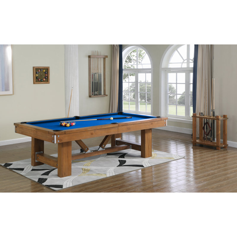 Playcraft Willow Bend 7' Slate Pool Table With Dining Top & Benches/Professional Installation Included, 7 ft, Electric Blue