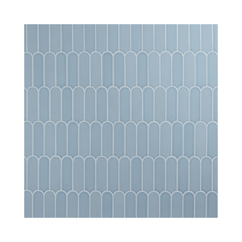 Daltile Artefino Vintage 2 x 6 Fish Scale Mosaic (10 PC Per SQFT) (10.00 SQFT Per Carton), Celestite