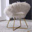 Fauteuil d'appoint basique en fausse fourrure